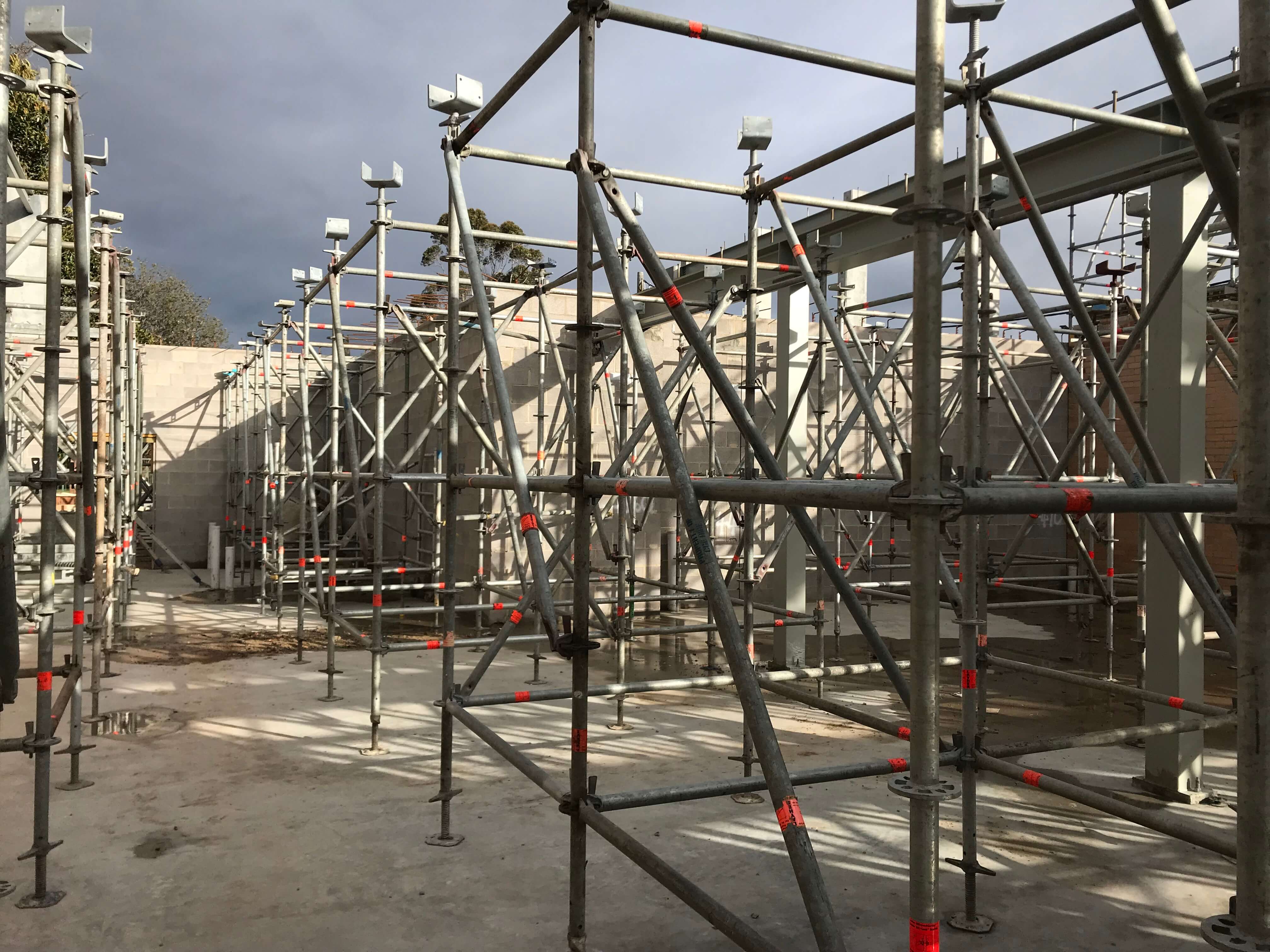 Scaffold on building project in Sale