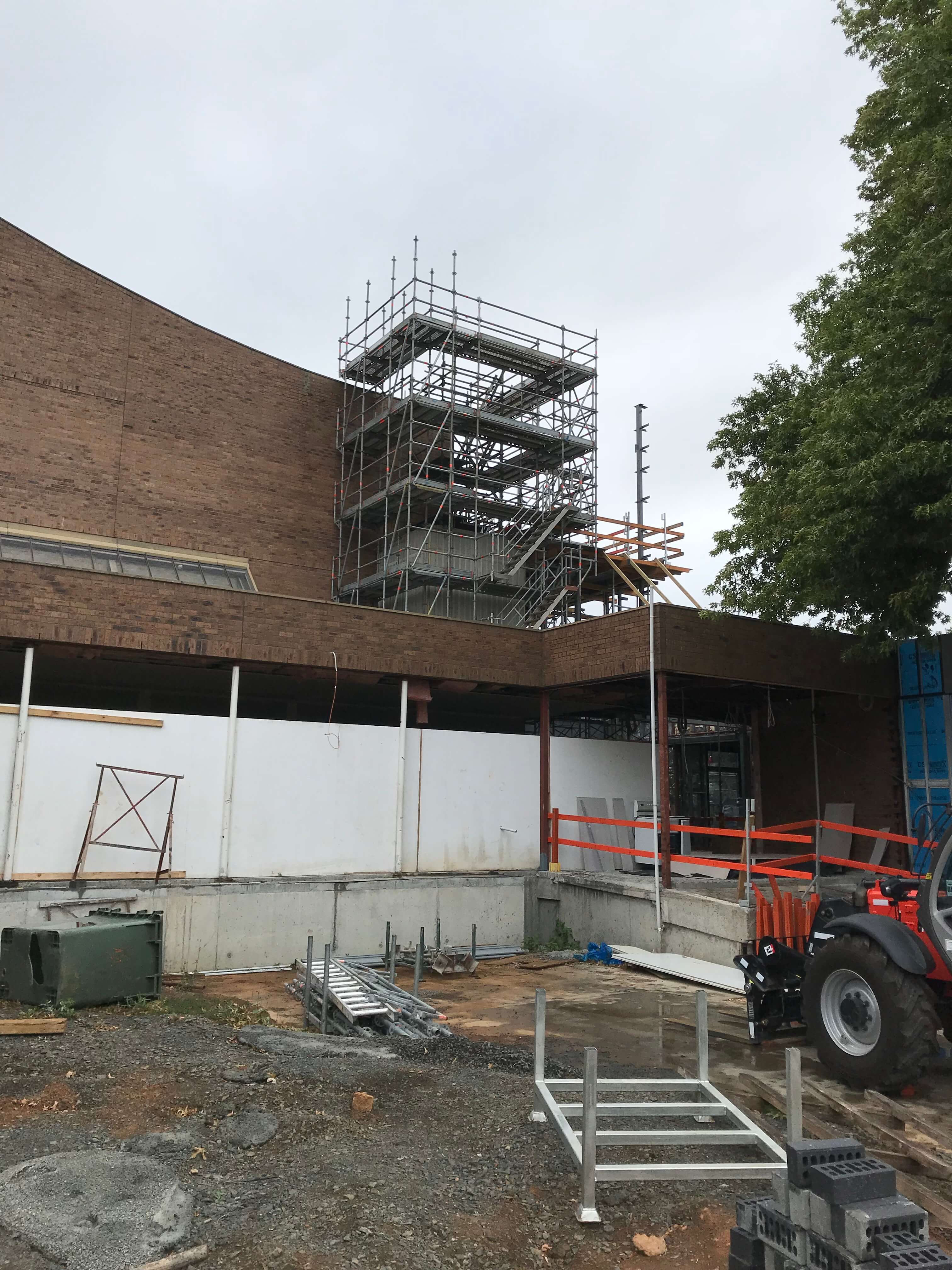 Scaffold for Warragul Art Centre redevelopment